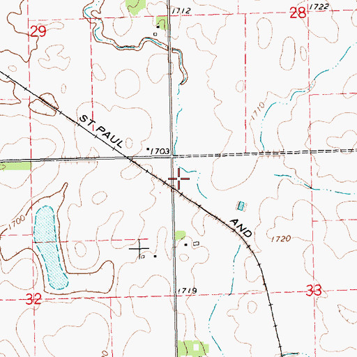 Topographic Map of School Number 1 (historical), SD