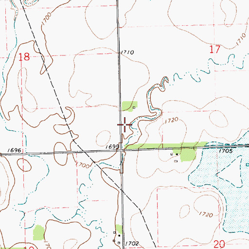 Topographic Map of School Number 8 (historical), SD