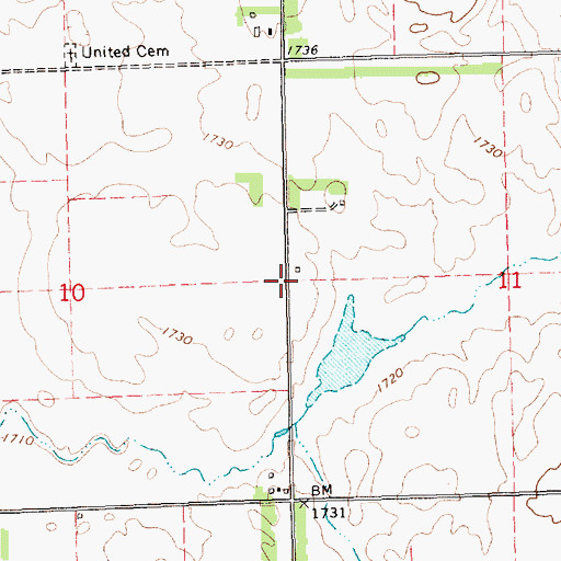 Topographic Map of School Number 4 (historical), SD