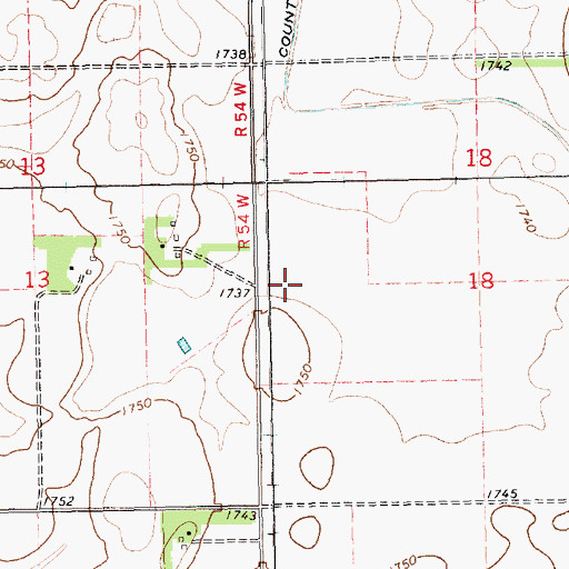 Topographic Map of School Number 5 (historical), SD