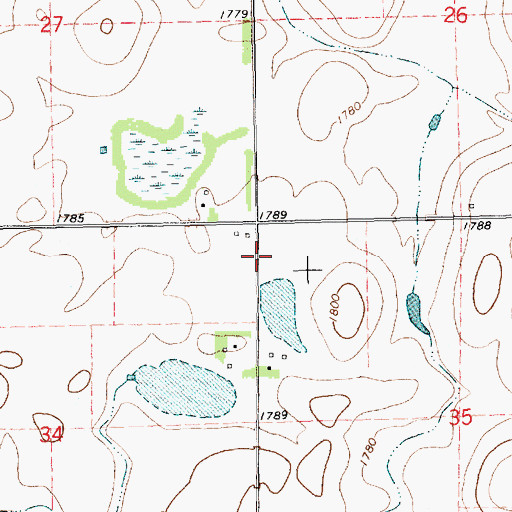 Topographic Map of School Number 9 (historical), SD