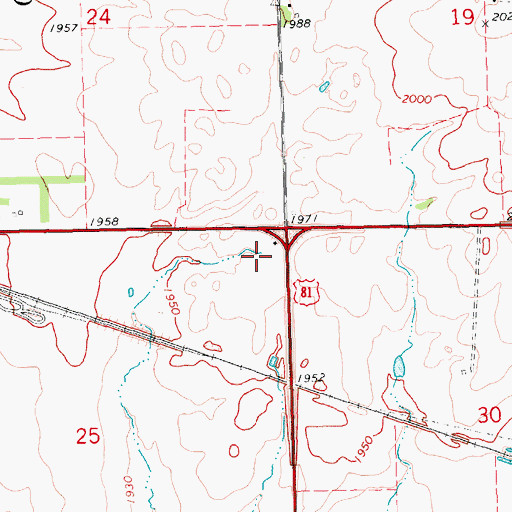 Topographic Map of Brooks Corner, SD