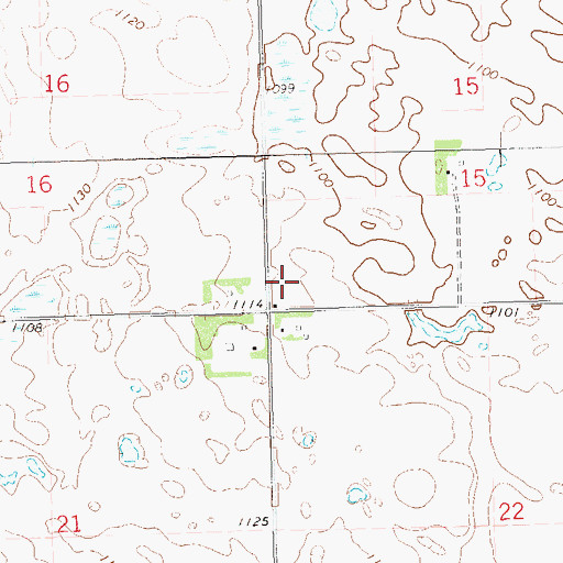 Topographic Map of Geneseo Township Hall, SD