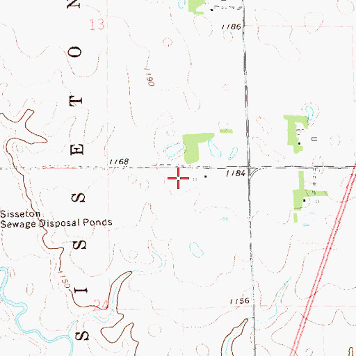 Topographic Map of Emanuel Lutheran Cemetery, SD