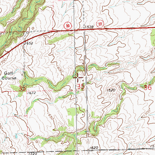Topographic Map of Valley View Estates, SD