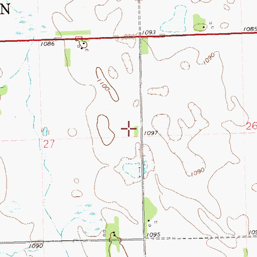 Topographic Map of School Number 5 (historical), SD