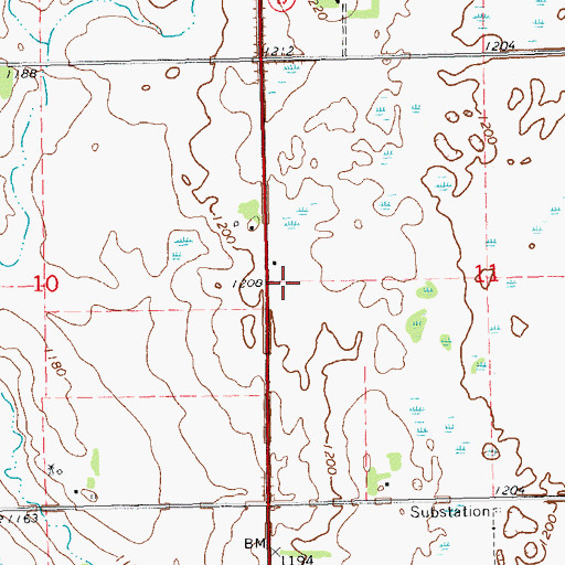 Topographic Map of School Number 1 (historical), SD