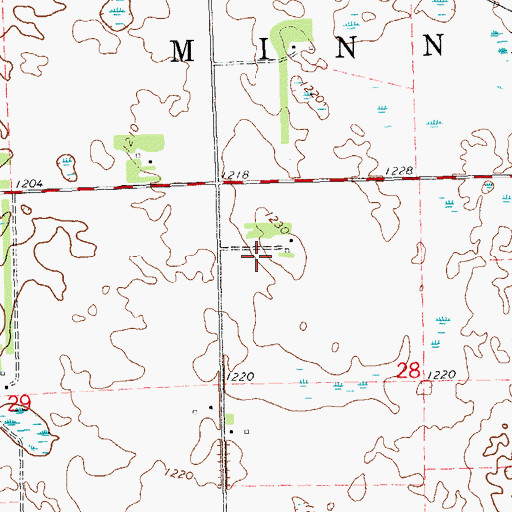 Topographic Map of Cadwell (historical), SD