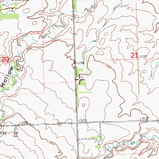 Topographic Map of Otto (historical), SD