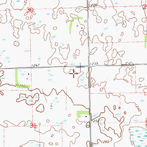 Topographic Map of Vig (historical), SD