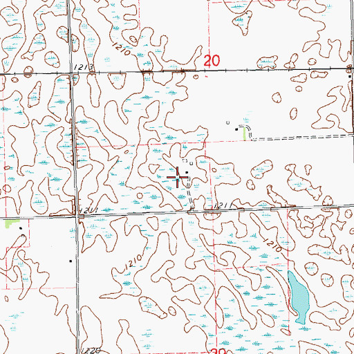 Topographic Map of School Number 1 (historical), SD