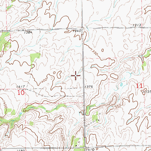 Topographic Map of School Number 1 (historical), SD