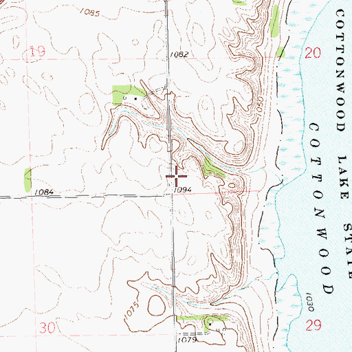 Topographic Map of School Number 8 (historical), SD
