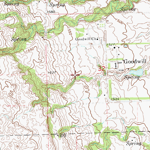 Topographic Map of Goodwill Mission Church (historical), SD