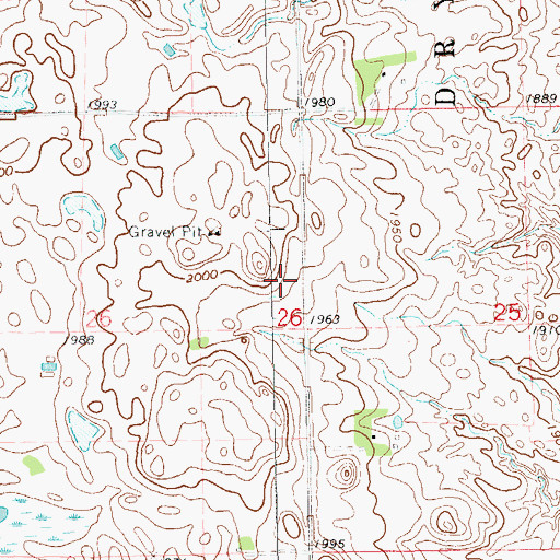 Topographic Map of School Number 2 (historical), SD
