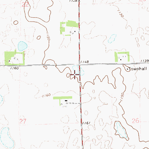 Topographic Map of School Number 4 (historical), SD