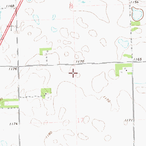 Topographic Map of School Number 1 (historical), SD