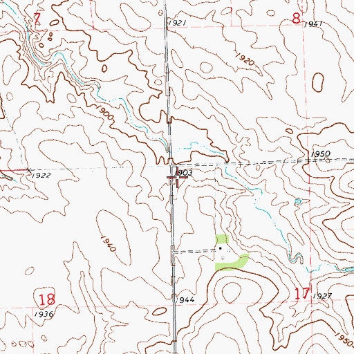 Topographic Map of School Number 2 (historical), SD