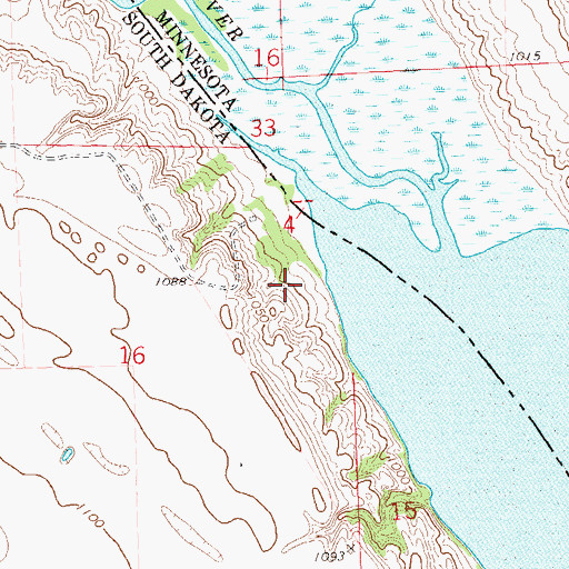 Topographic Map of Sweet Marie (historical), SD