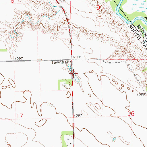 Topographic Map of School Number 4 (historical), SD