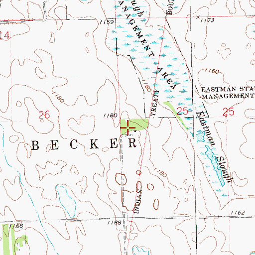 Topographic Map of School Number 2 (historical), SD