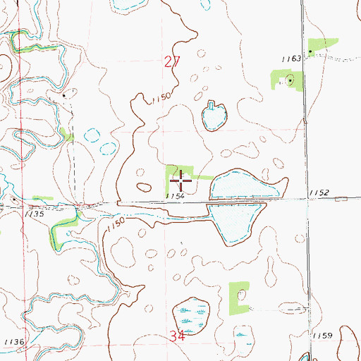Topographic Map of School Number 1 (historical), SD