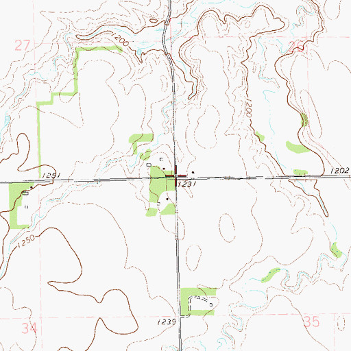 Topographic Map of School Number 3 (historical), SD