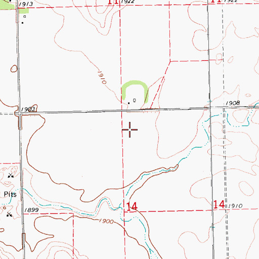 Topographic Map of School Number 1 (historical), SD