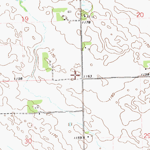 Topographic Map of School Number 3 (historical), SD