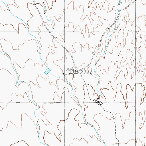 Topographic Map of Toros Ranch (historical), AZ