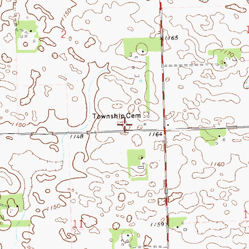 Topographic Map of School Number 1 (historical), SD