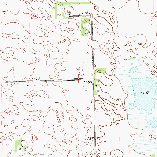 Topographic Map of School Number 4 (historical), SD