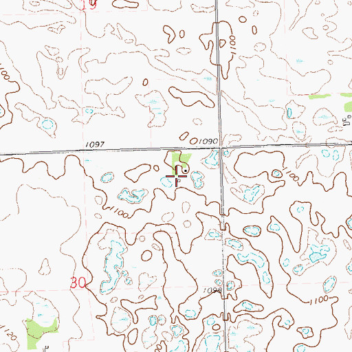 Topographic Map of School Number 3 (historical), SD