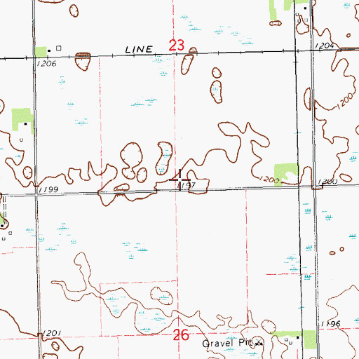 Topographic Map of Bethel School (historical), SD