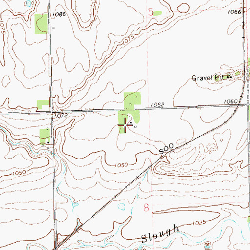 Topographic Map of Palm (historical), SD