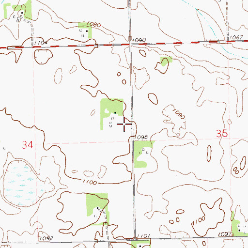 Topographic Map of School Number 1 (historical), SD