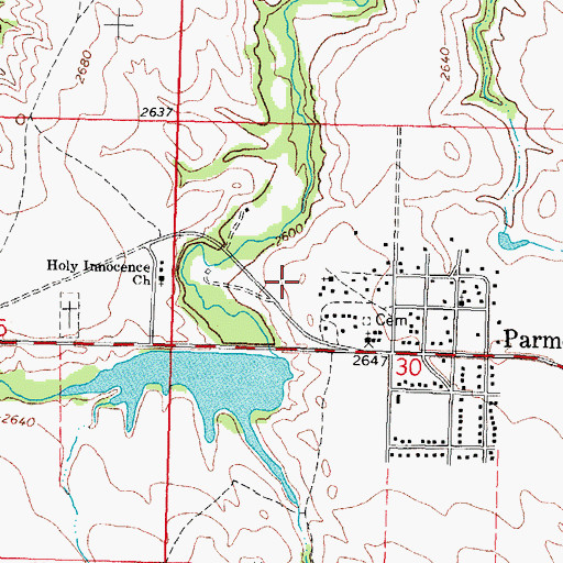 Topographic Map of Cut Meat Issue Station (historical), SD