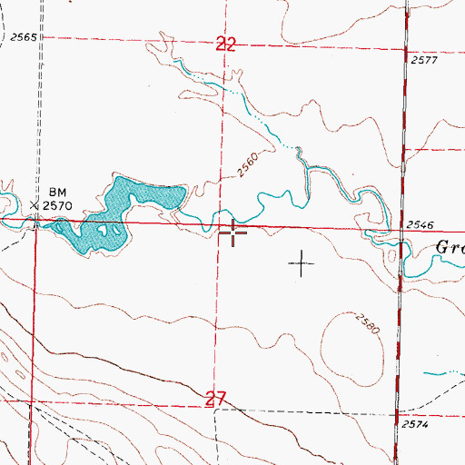 Topographic Map of Kary (historical), SD