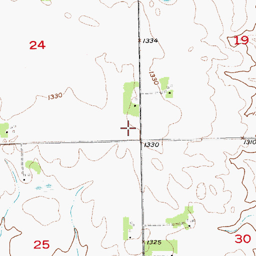 Topographic Map of Marindahl (historical), SD