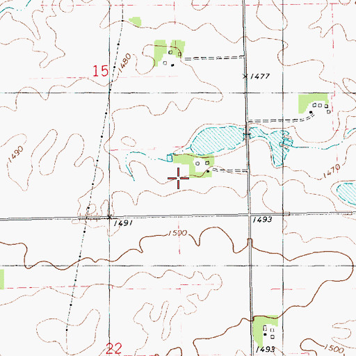 Topographic Map of Ziskov (historical), SD