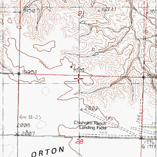 Topographic Map of Orton (historical), SD