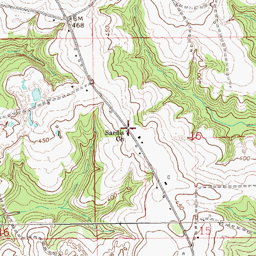Topographic Map of Sardis Church, AL