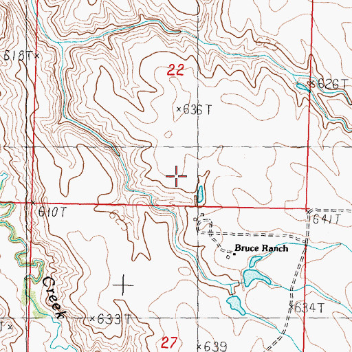 Topographic Map of Kirley (historical), SD