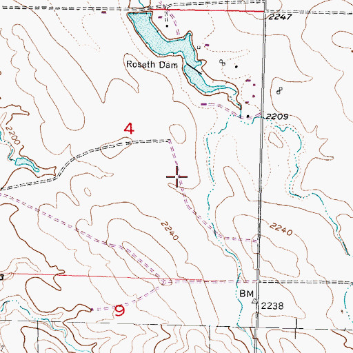 Topographic Map of Moenville (historical), SD