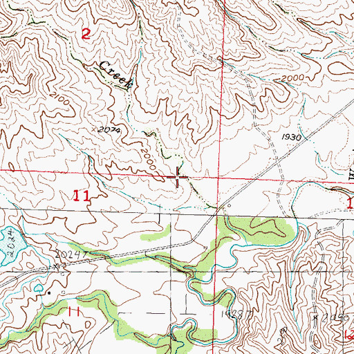 Topographic Map of Westfork (historical), SD