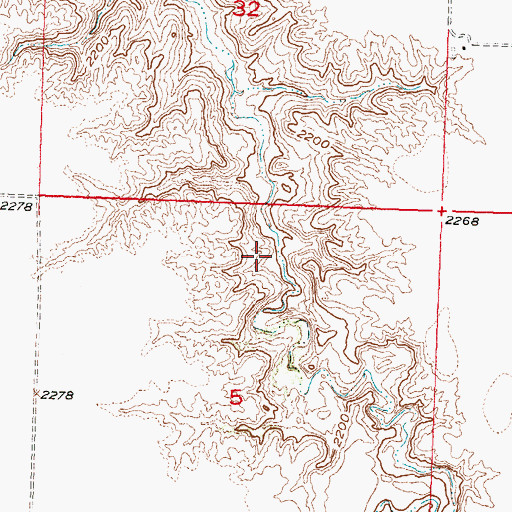 Topographic Map of Hardingrove (historical), SD