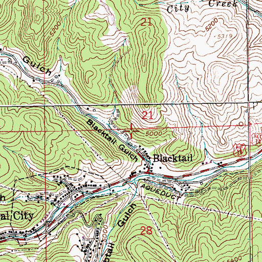 Topographic Map of Jupiter Mine (historical), SD