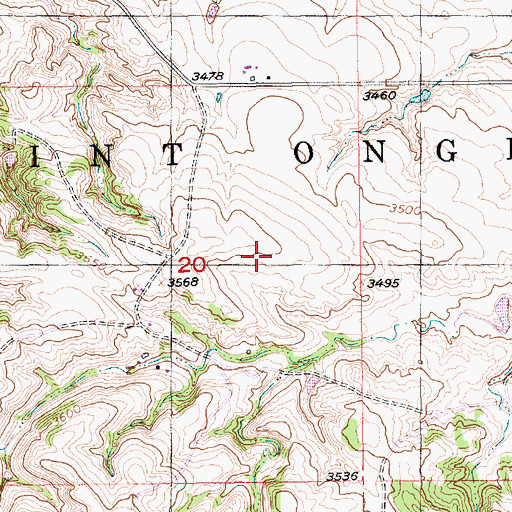 Topographic Map of Columbus Mine (historical), SD