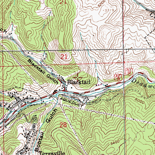 Topographic Map of Pinney Mine (historical), SD