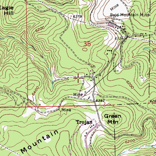 Topographic Map of Apex Mine (historical), SD